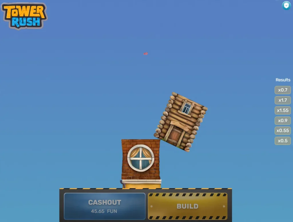 Tower Rush Animation von Stürzen